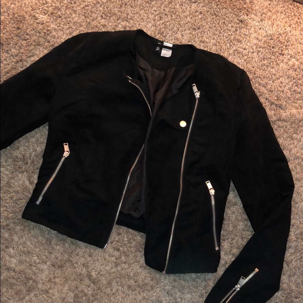 Suede black dressy jacket